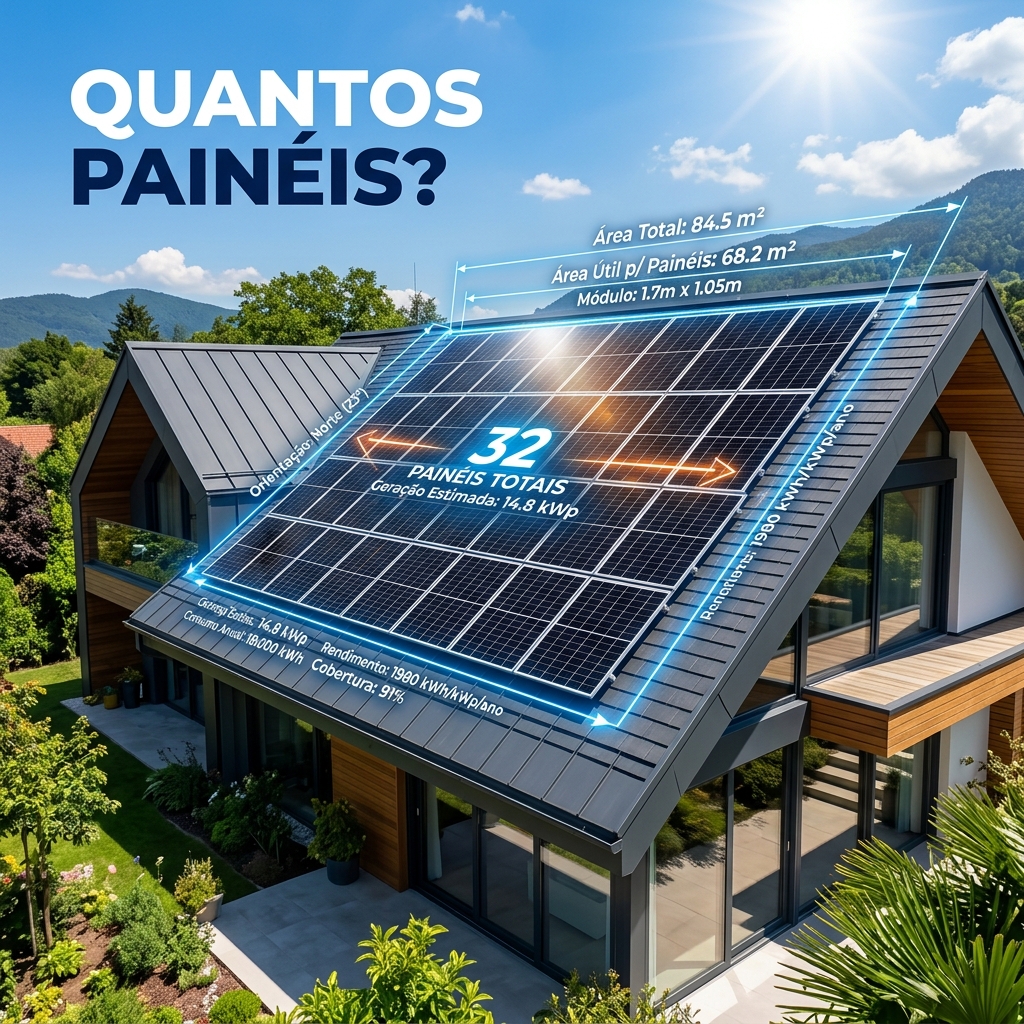 Quantos Painéis Solares Preciso Para Minha Casa? Cálculo Completo 2026
